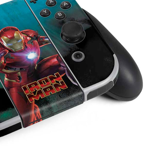 Marvel Iron Man Repulsor Blast Nintendo Switch OLED (2021) Skin
